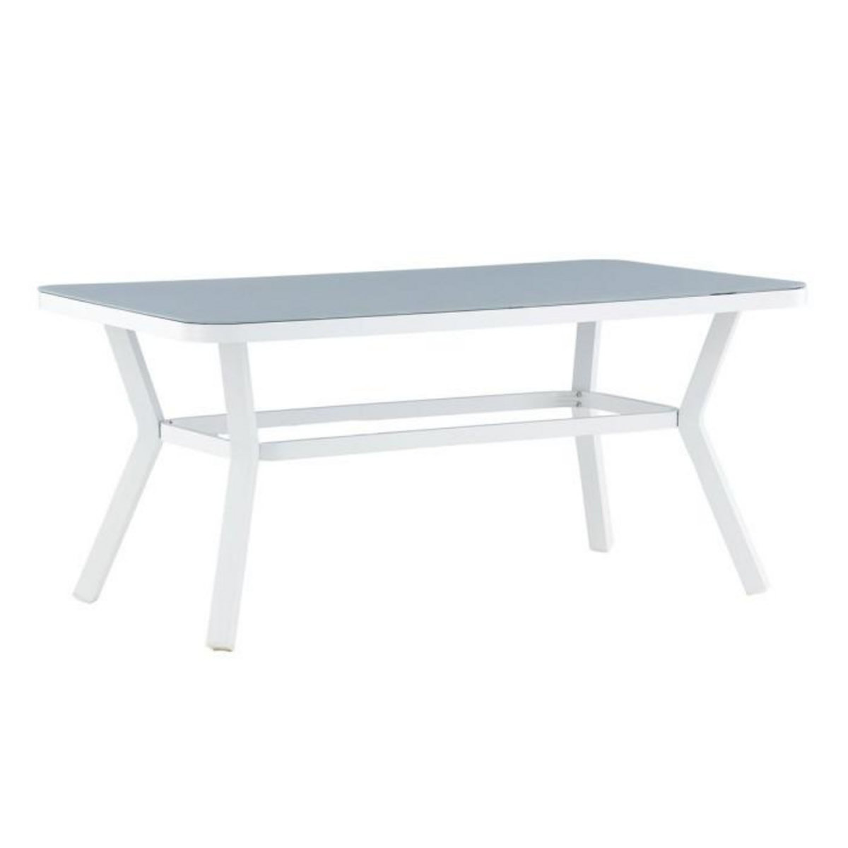 Paris Prix Table de Jardin  Virya  160cm Blanc & Gris