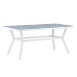Paris Prix Table de Jardin  Virya  160cm Blanc & Gris