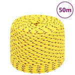 VIDAXL Corde de bateau Jaune 6 mm 50 m Polypropylene