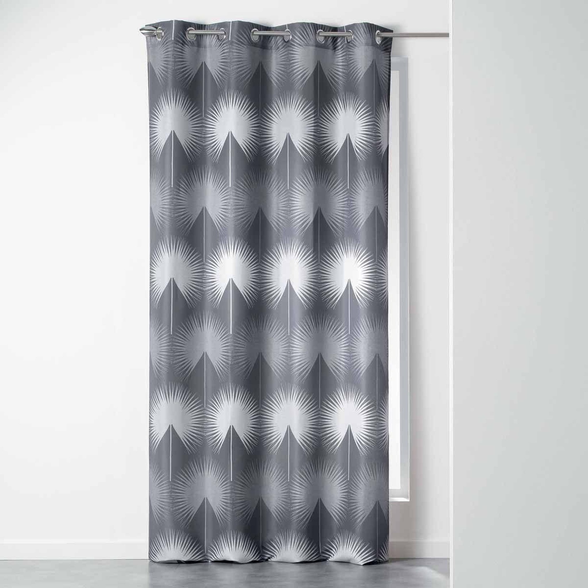 Douceur d'Intérieur Rideau à œillets  galiane  140x260cm anthracite