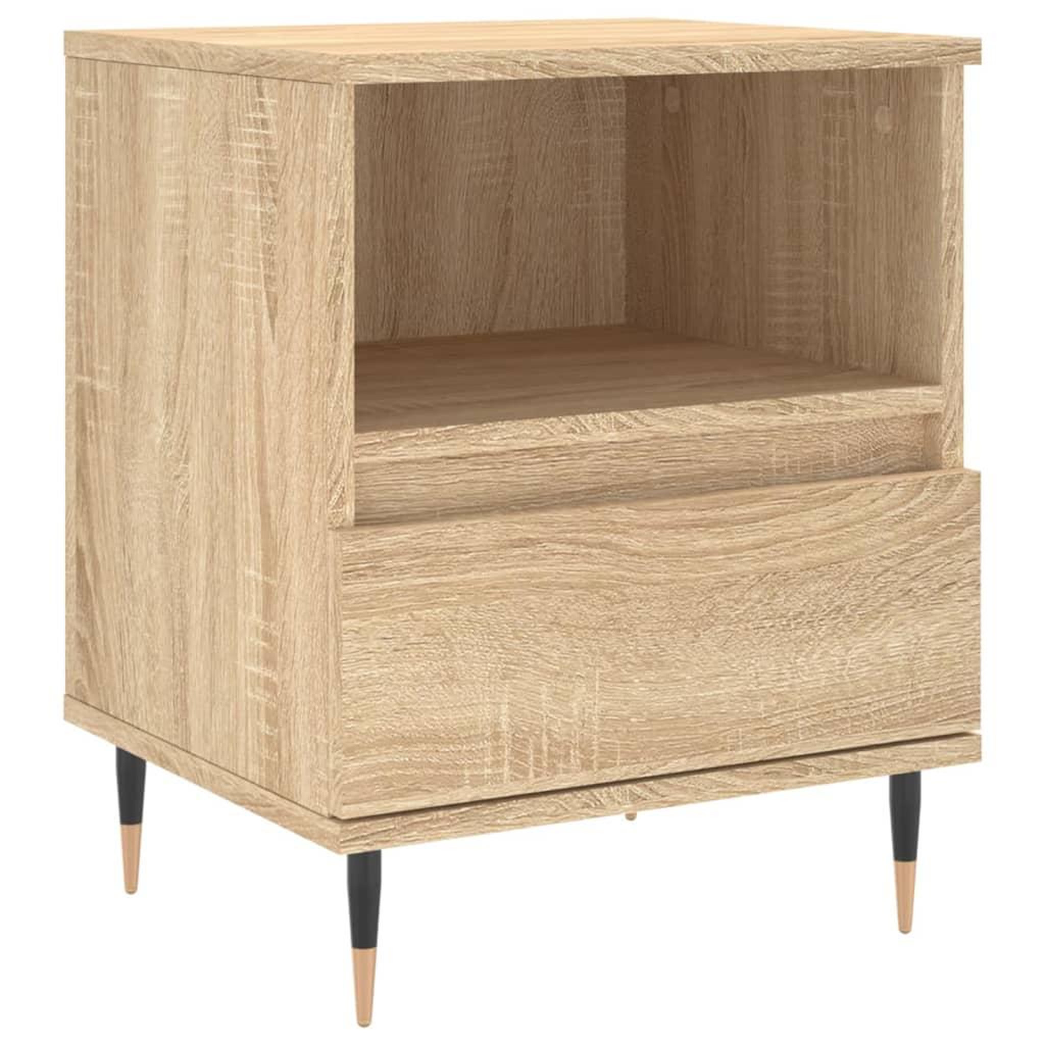 Voir la diapositive 5 : VIDAXL Tables de chevet 2 pcs chene sonoma 40x35x50 cm bois ingenierie