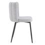Voir la diapositive 6 : Rendez vous déco Lot de 2 chaises en tissu gris et pieds en métal noir-Rosy