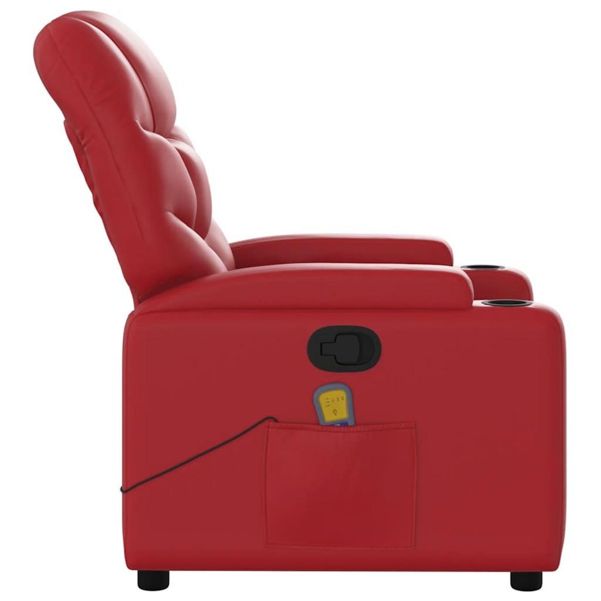 VIDAXL Fauteuil de massage inclinable rouge similicuir