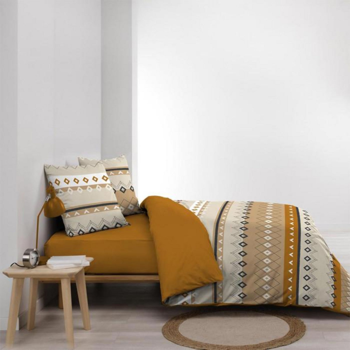 Paris Prix Parure de Lit 3 Pièces  Xena  260x240cm Beige