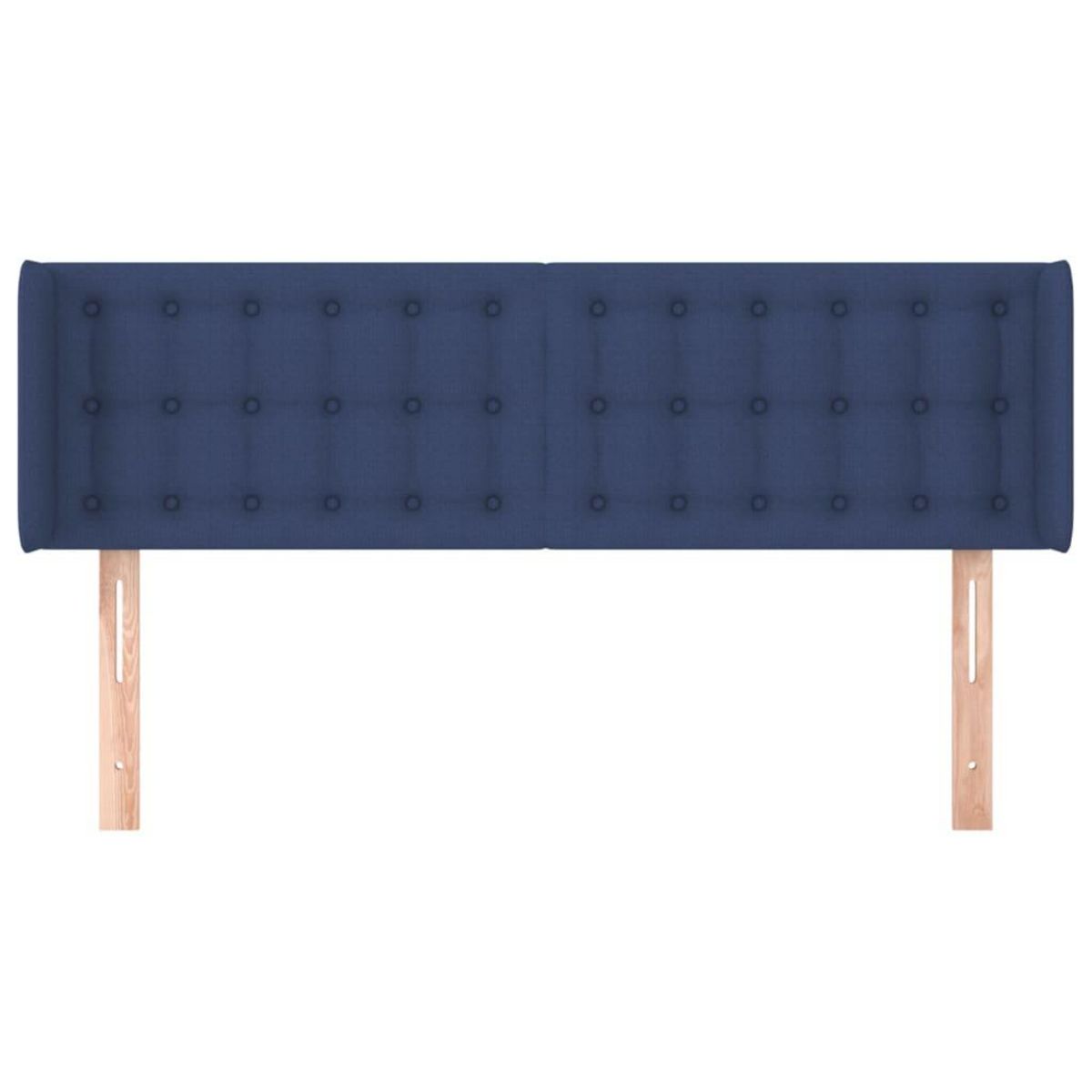 VIDAXL Tete de lit avec oreilles Bleu 147x16x78/88 cm Tissu