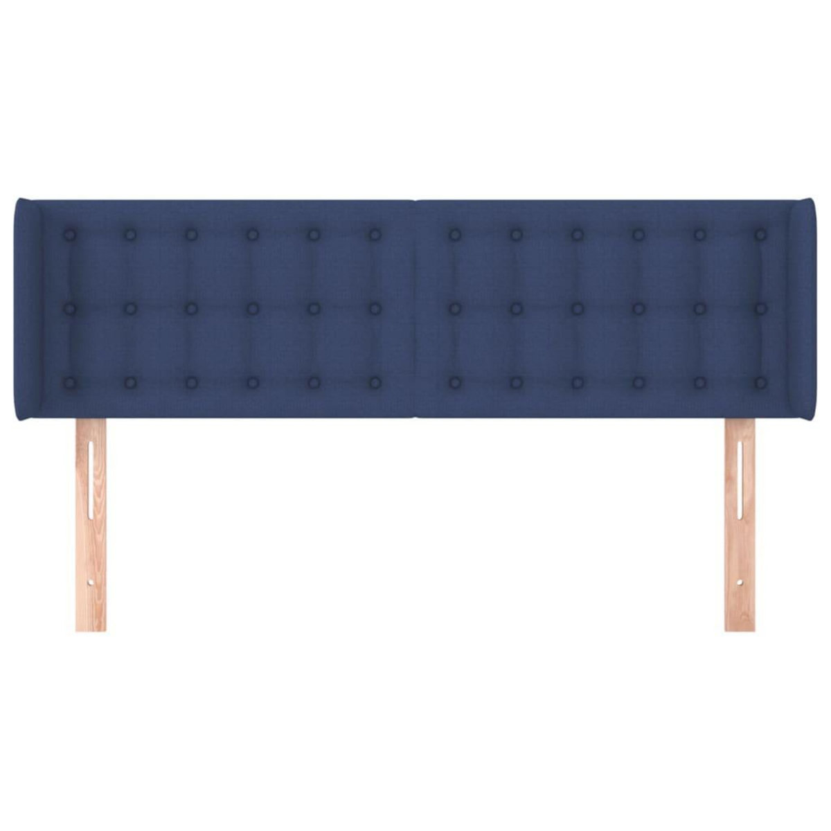 VIDAXL Tete de lit avec oreilles Bleu 147x16x78/88 cm Tissu