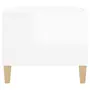 VIDAXL Table basse Blanc brillant 102x50x40 cm Bois d'ingenierie