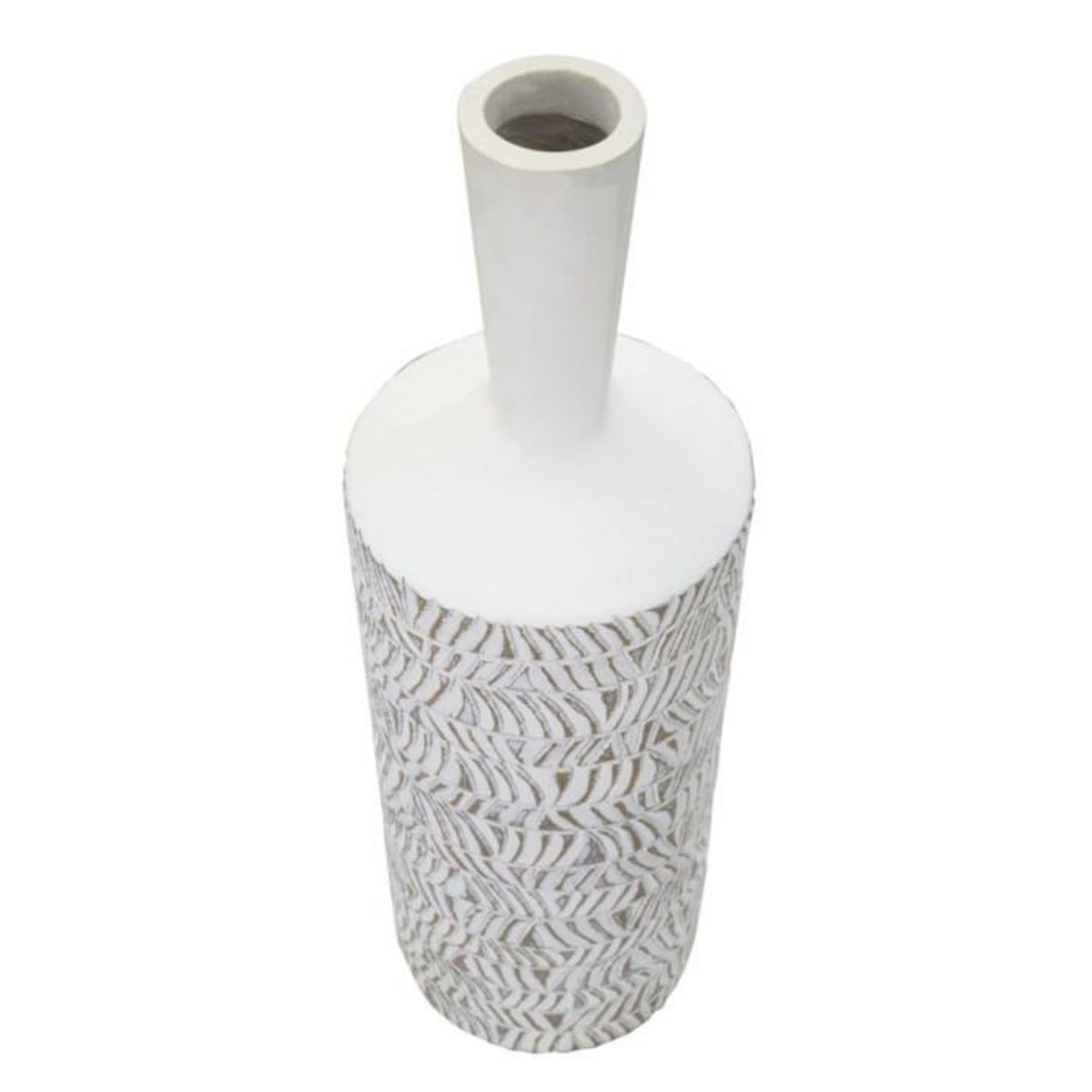 Paris Prix Vase Bouteille Abstrait  Nairobi  49cm Blanc