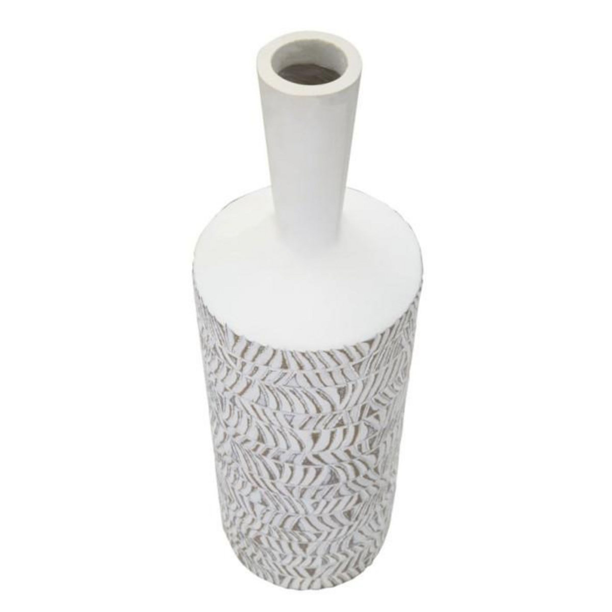 Paris Prix Vase Bouteille Abstrait  Nairobi  49cm Blanc