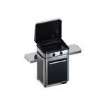 Eno Plancha gaz Combo Enosign 65 Inox et Noir sur chariot, 56x40 cm