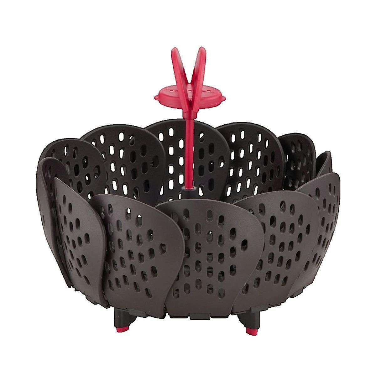 TEFAL Cesta Vaporera Tefal Pliable Noir & Rouge