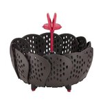 TEFAL Cesta Vaporera Tefal Pliable Noir & Rouge