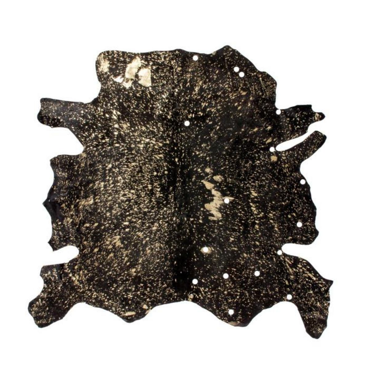 Paris Prix Tapis Peau de Vache  Glam  Noir & Or