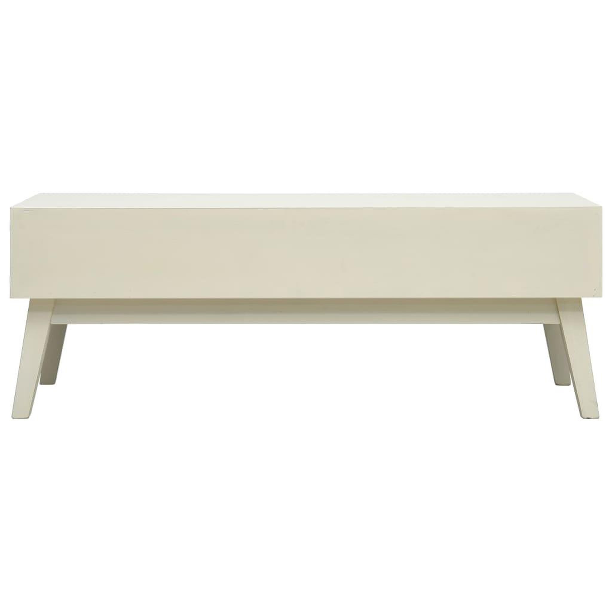 Voir la diapositive 5 : VIDAXL Table basse avec 2 tiroirs gris sculpte 110x50x40 cm bois