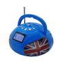 Teknofun  Radio-réveil mini Boombox Bluetooth Bleu