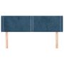 Voir la diapositive 3 : VIDAXL Tete de lit avec oreilles Bleu fonce 147x16x78/88 cm Velours