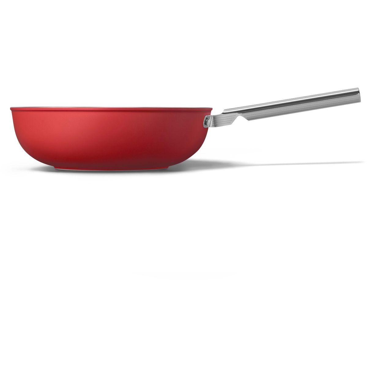 SMEG Wok diam 30 cm tout feux rouge mat