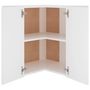 Voir la diapositive 5 : VIDAXL Armoire d'angle suspendue Blanc 57x57x60 cm Bois