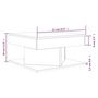 Voir la diapositive 6 : VIDAXL Table basse Sonoma gris 57x57x30 cm Bois d'ingenierie
