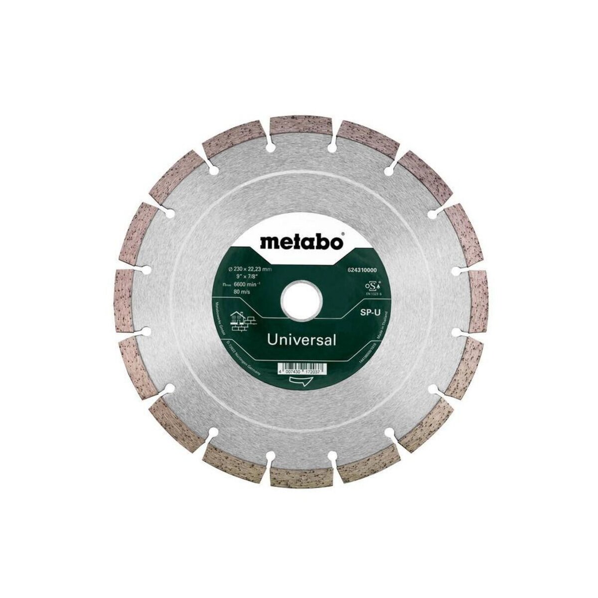METABO SAS Meule de tronçonnage diamantée - SP - U - 230 x 22,23 mm