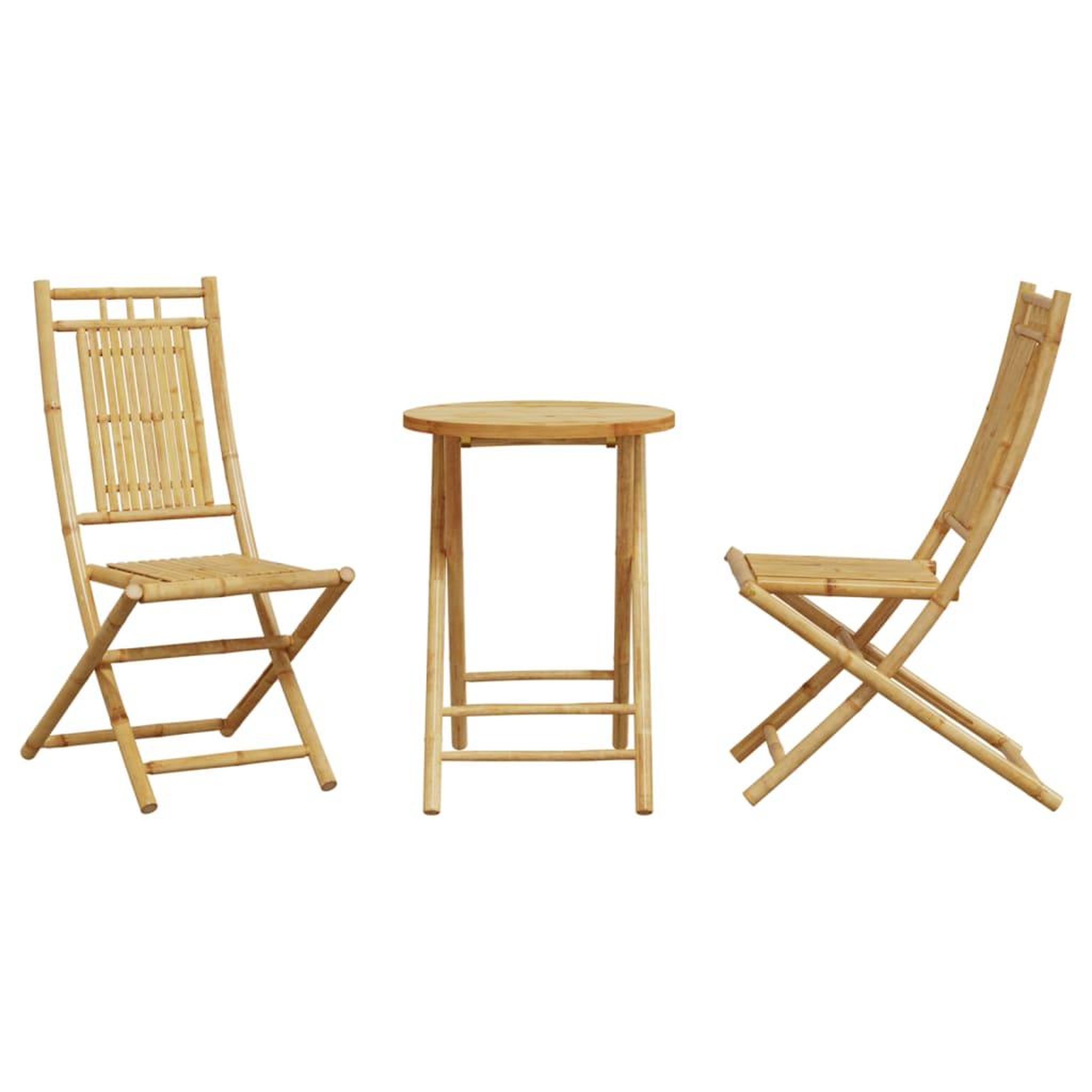 Voir la diapositive 4 : VIDAXL Ensemble de bistro 3 pcs bambou