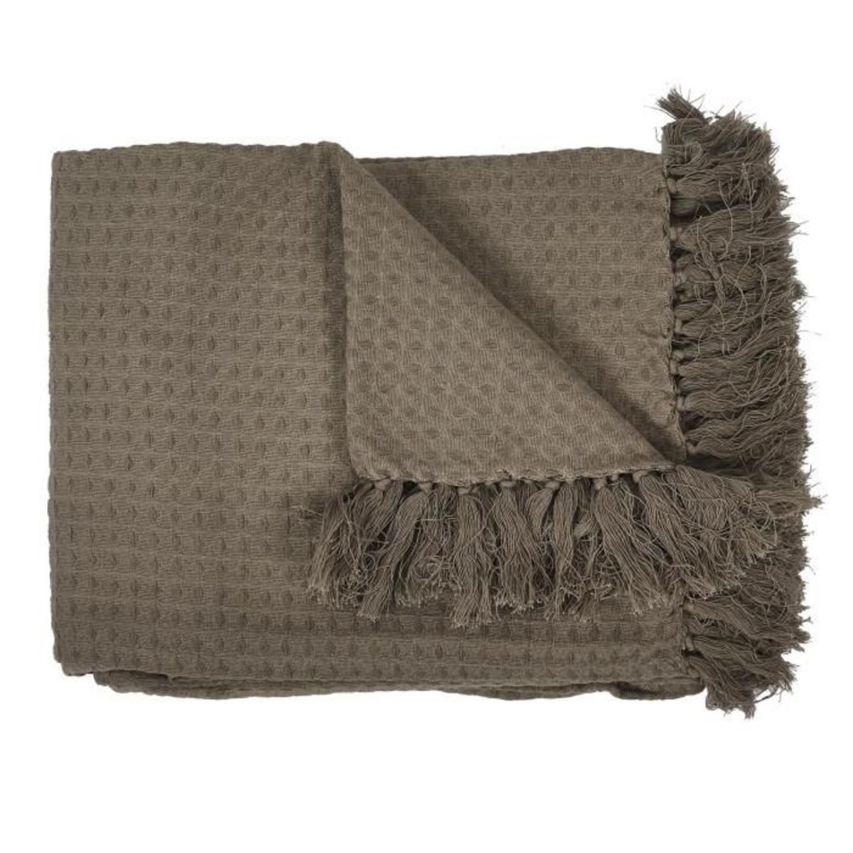 Paris Prix Jeté de Canapé  Gaufré  170x250cm Taupe