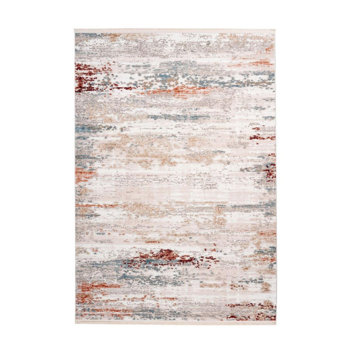 Paris Prix Tapis Vintage à Franges  Akropolis III  Gris & Rose