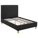 Habitat et Jardin Lit  Emmy  - 160 x 200 cm - Gris foncé