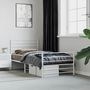 Voir la diapositive 2 : VIDAXL Cadre de lit metal sans matelas avec pied de lit blanc 80x200cm