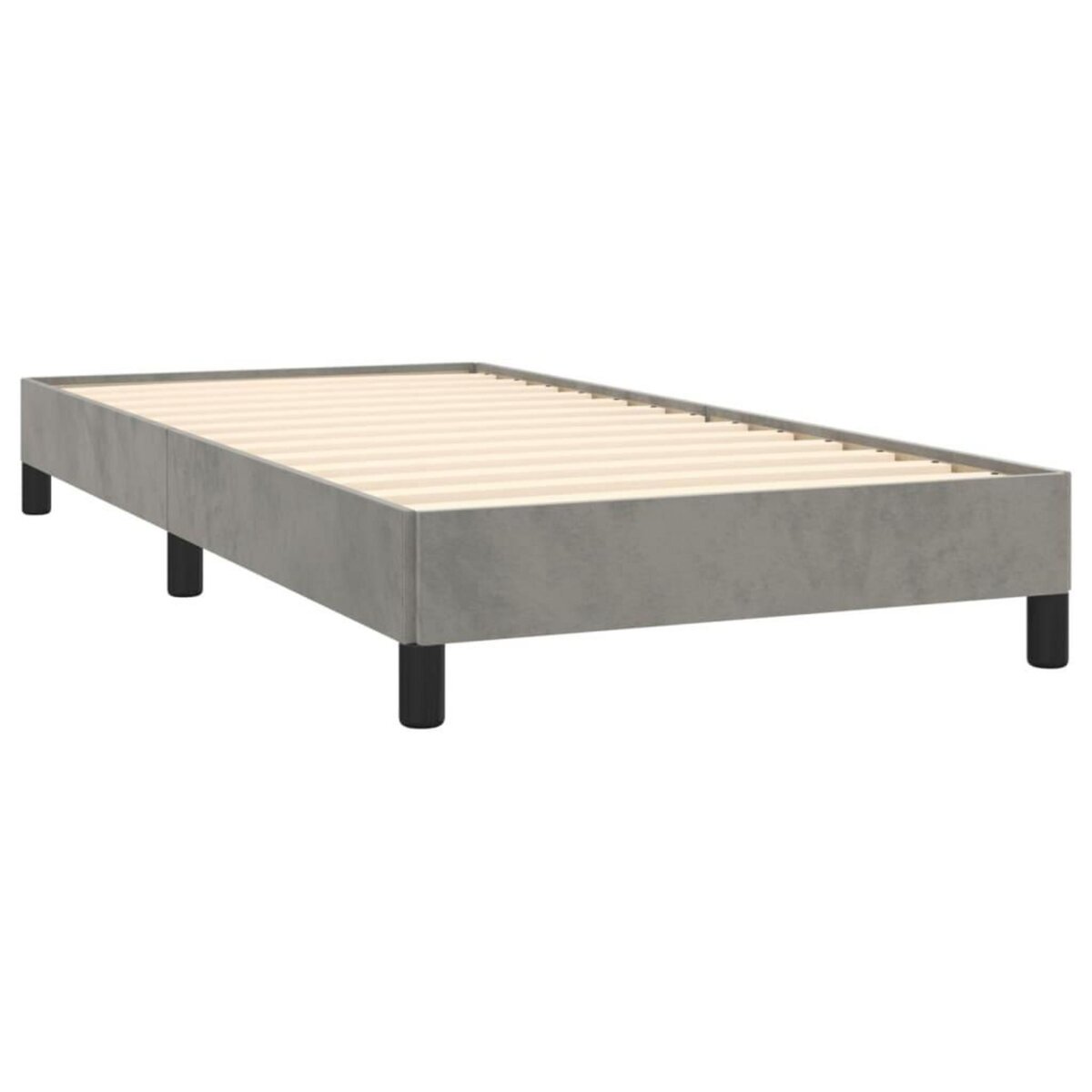 VIDAXL Cadre de lit sans matelas gris clair 100x200 cm velours