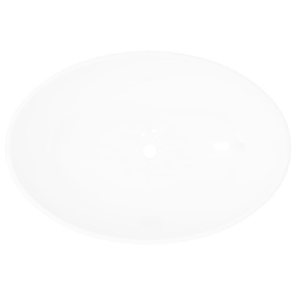 VIDAXL Lavabo en forme ovale Ceramique 40 x 33 cm Blanc