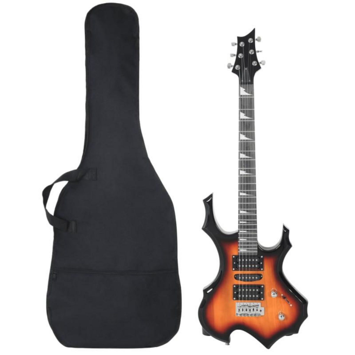 VIDAXL Guitare électrique pour débutants et sac marron et noir 4 4 39