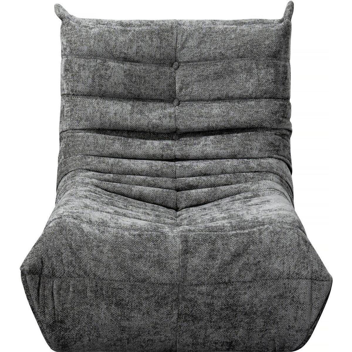 Habitat et Jardin Chauffeuse en tissu texturé  Velasca  - 95 x 100 x 75 cm - Gris