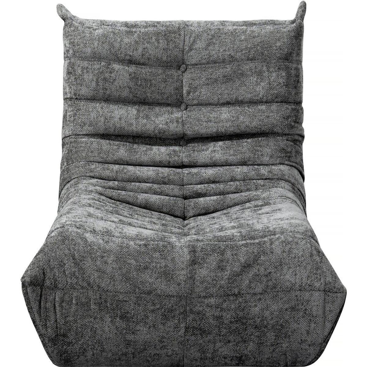 Habitat et Jardin Chauffeuse en tissu texturé  Velasca  - 95 x 100 x 75 cm - Gris