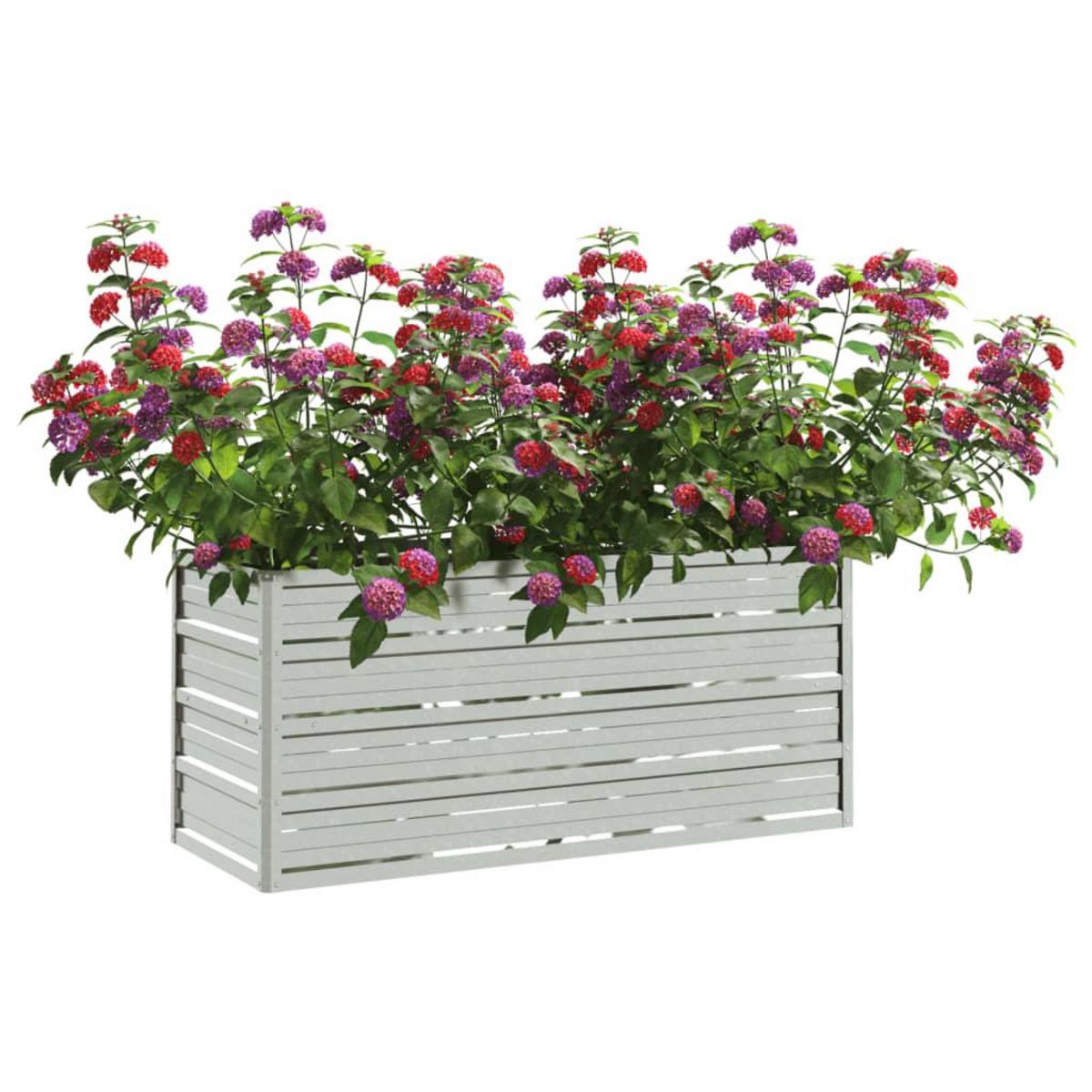 VIDAXL Lit sureleve de jardin 100x40x45 cm Acier galvanise Argente