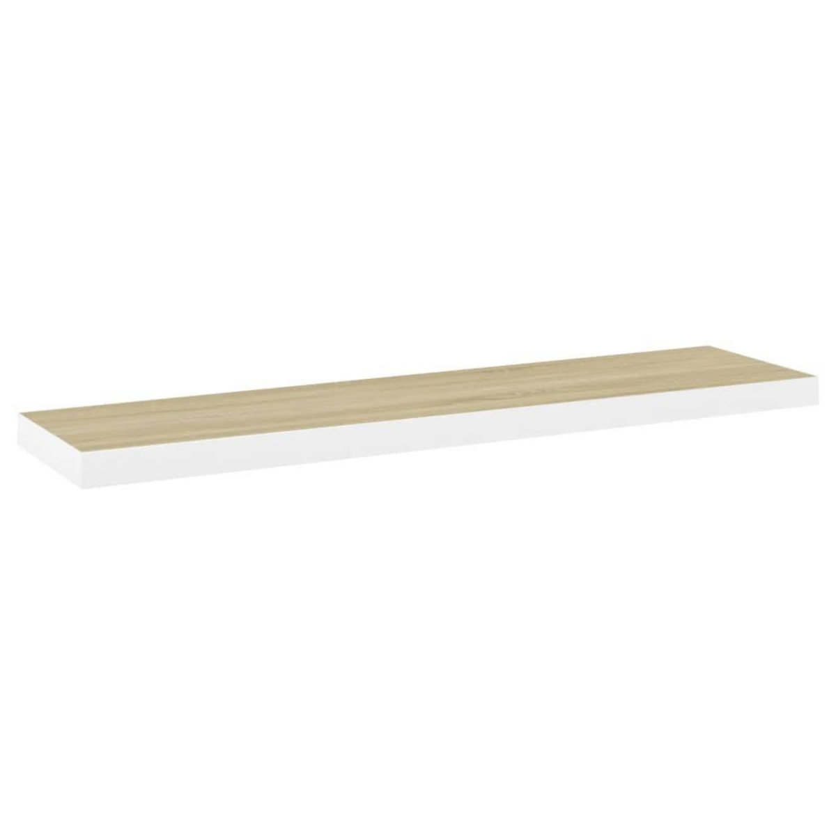 VIDAXL Etageres flottantes 4 pcs chene et blanc 120x23,5x3,8 cm MDF
