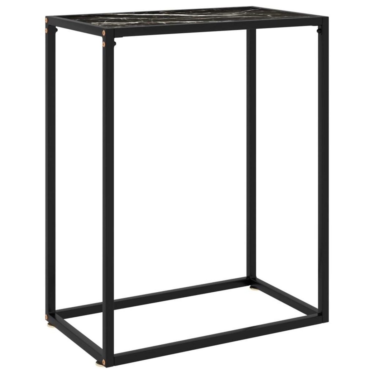 VIDAXL Table console Noir 60x35x75 cm Verre trempe