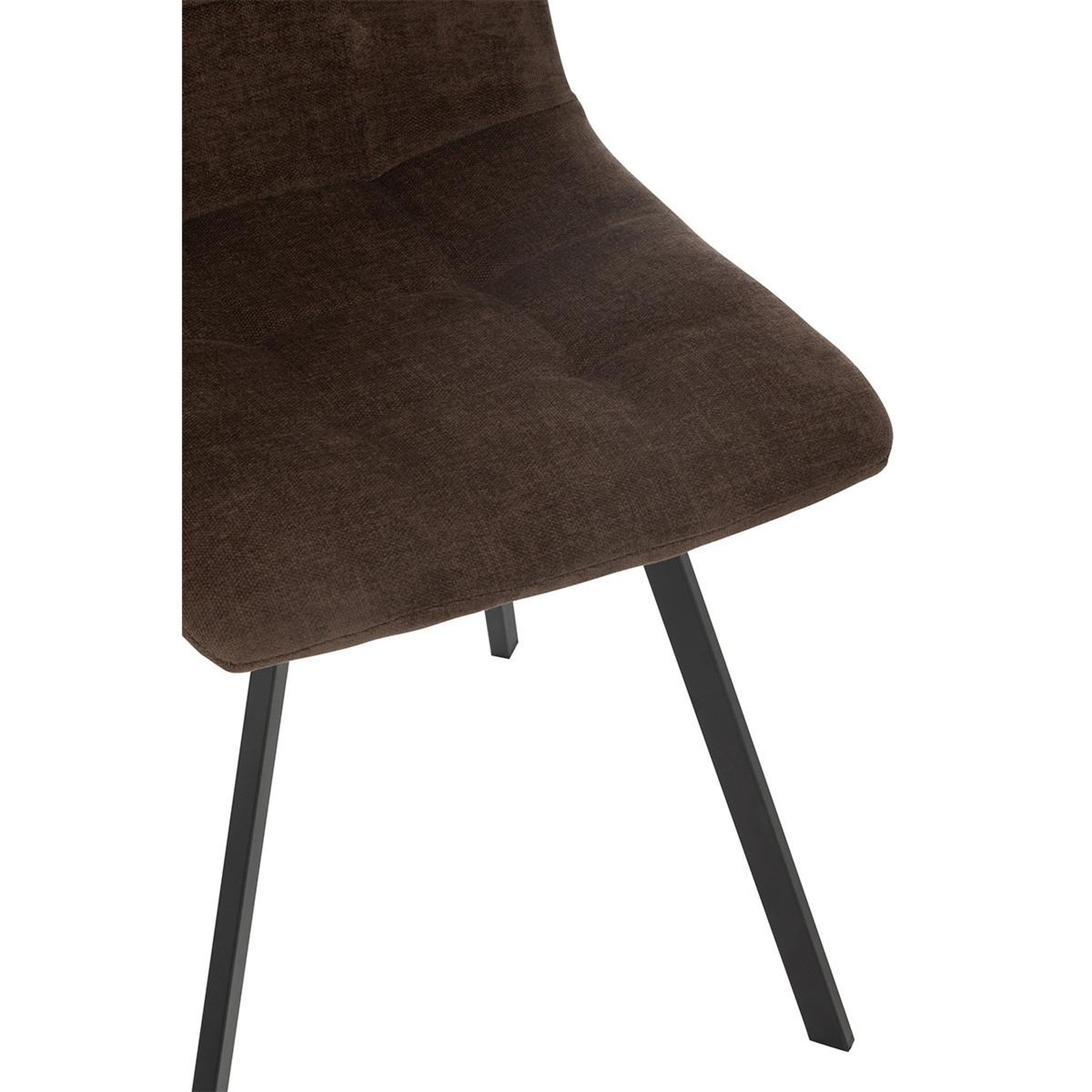 Voir la diapositive 5 : J-LINE Chaise matelassée  clark  85cm marron