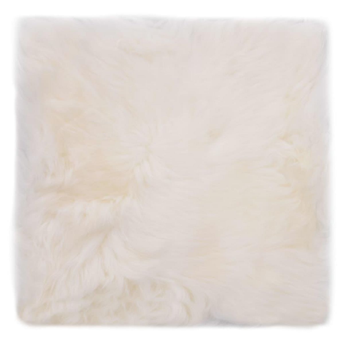 VIDAXL Coussins de chaise lot de 2 Blanc Peau de mouton veritable