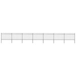 VIDAXL Cloture de jardin avec dessus en lance Acier 11,9 x 1,2 m Noir