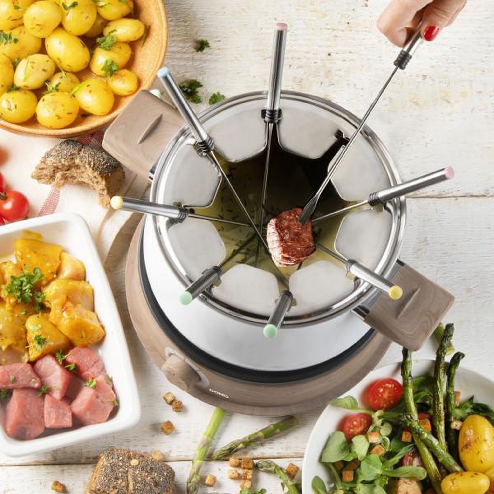 Voir la diapositive 5 : Domo Appareil à fondue Domo DO736F imitation bois