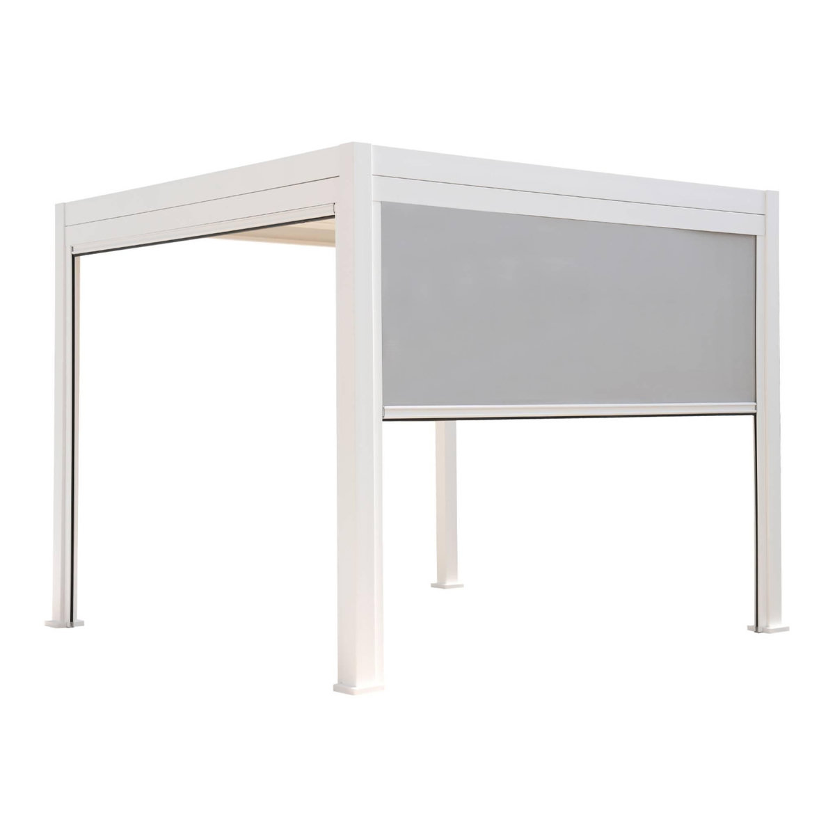 SWEEEK Pergola bioclimatique aluminium 3x3m V2 + 2 stores 3m Triomphe