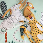 Voir la diapositive 4 : COTE DECO Parure de lit enfant Jungle avec animaux à scratcher - 100% coton 57 fils/cm² - 140 x 200 cm