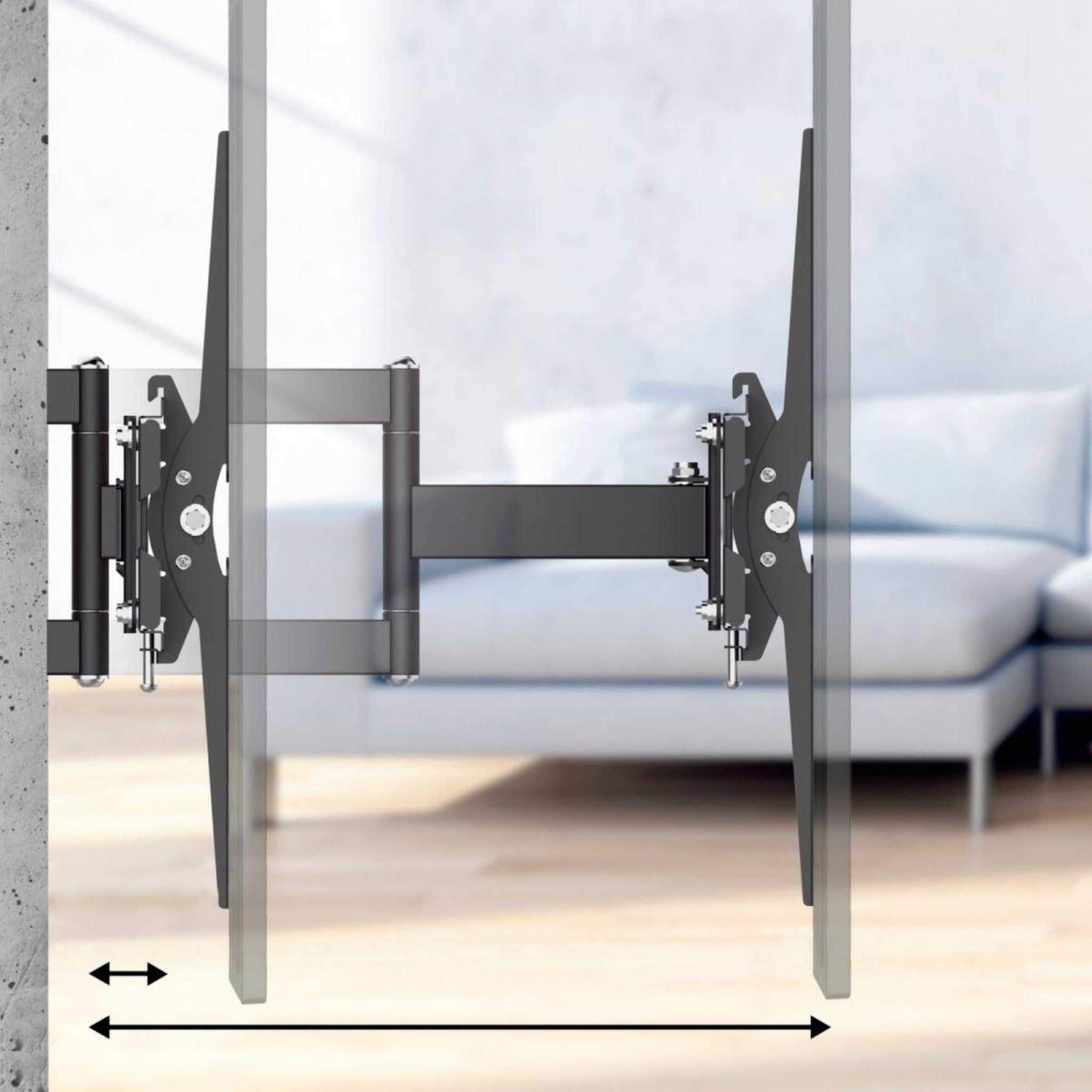 Voir la diapositive 5 : Hama Support mural tv 32-84 pouces orientable