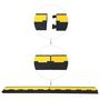 Voir la diapositive 3 : VIDAXL Rampe de protection de cable 2 canaux caoutchouc 101,5 cm