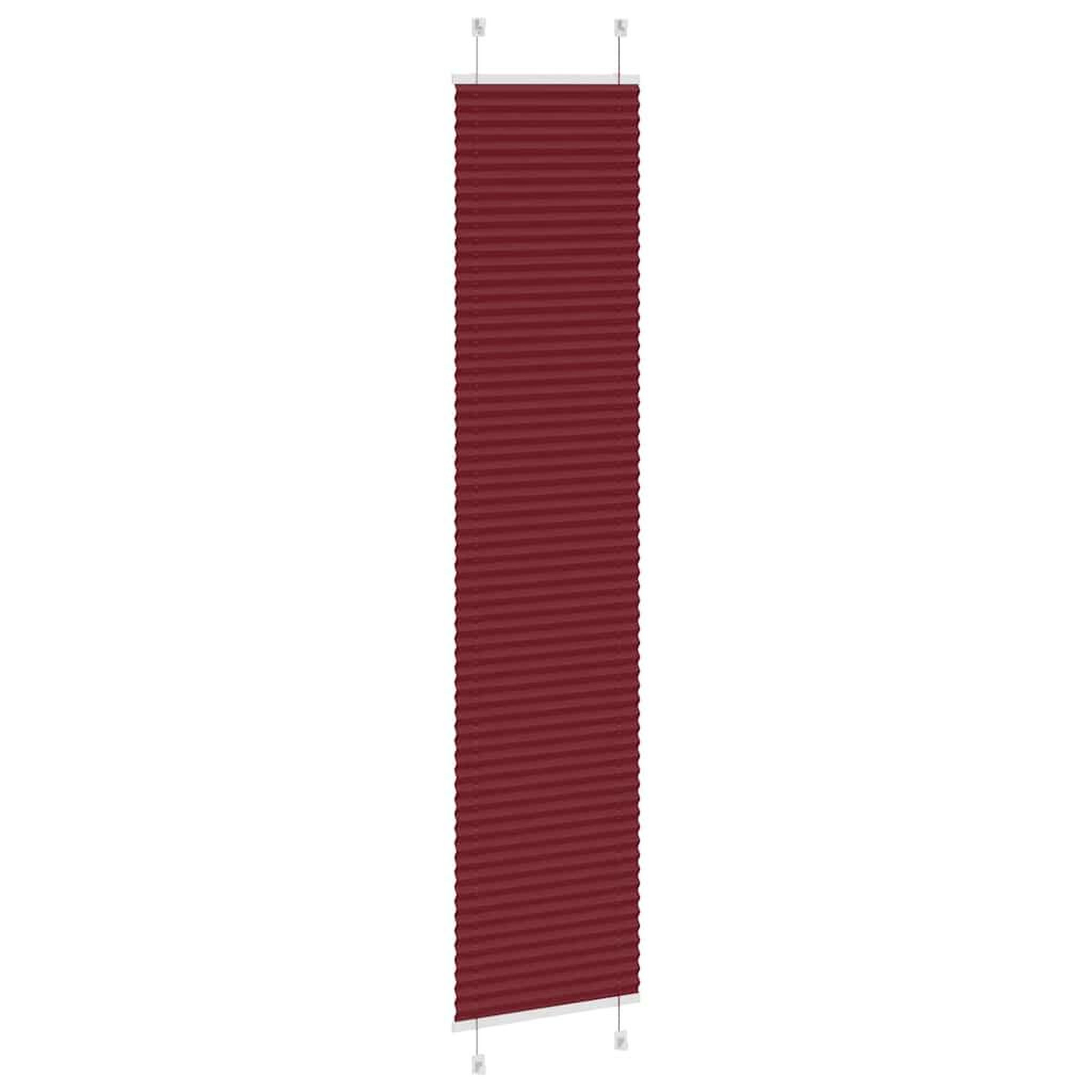 Voir la diapositive 4 : VIDAXL Store plisse rouge bordeaux 45x200 cm largeur du tissu 44,4 cm