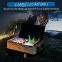 Voir la diapositive 6 : HOMCOM Glacière électrique portable 30,5L pour voiture - congélateur réfrigérateur 2 zones - LED - noir blanc