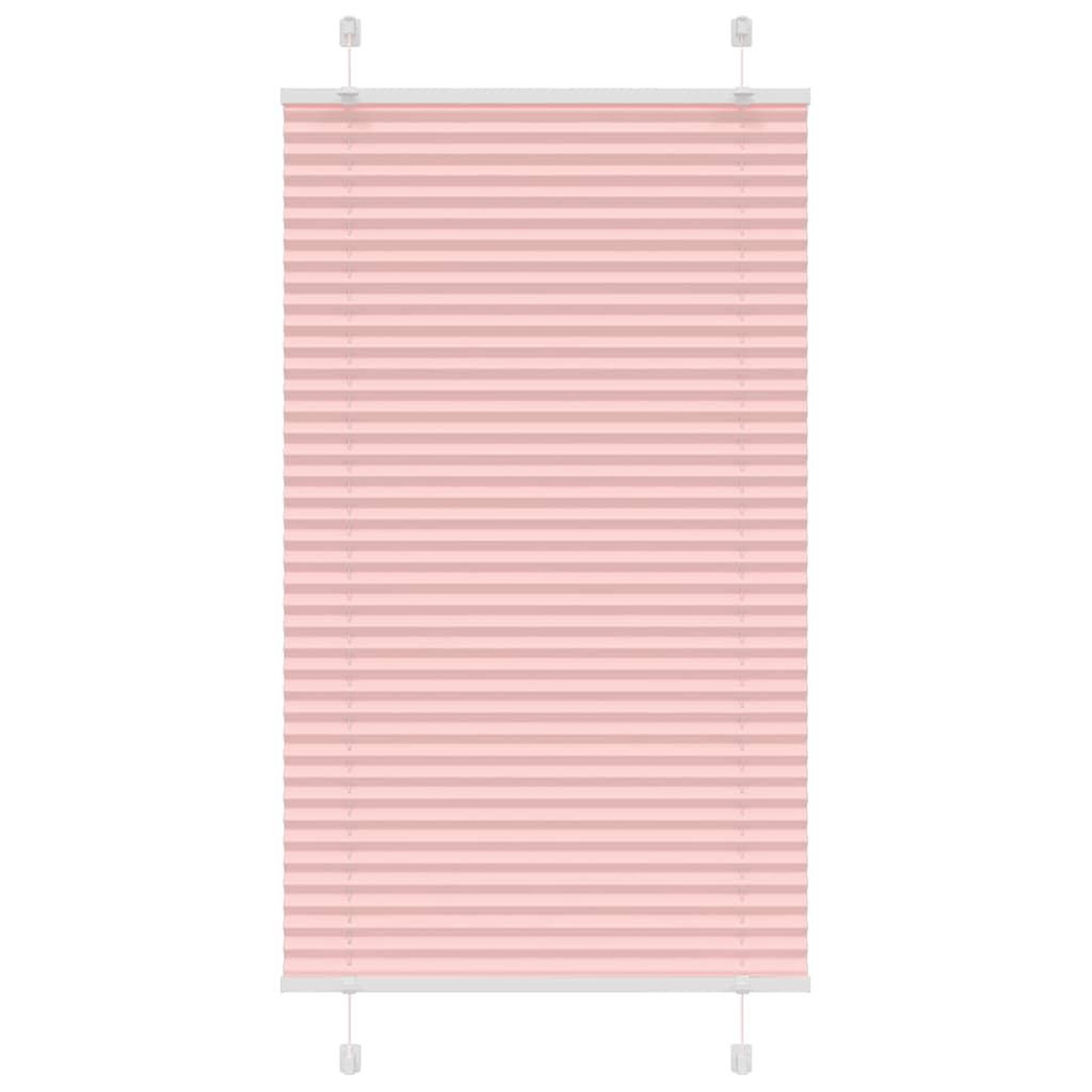 VIDAXL Store plisse rose 75x100 cm largeur du tissu 74,4 cm polyester