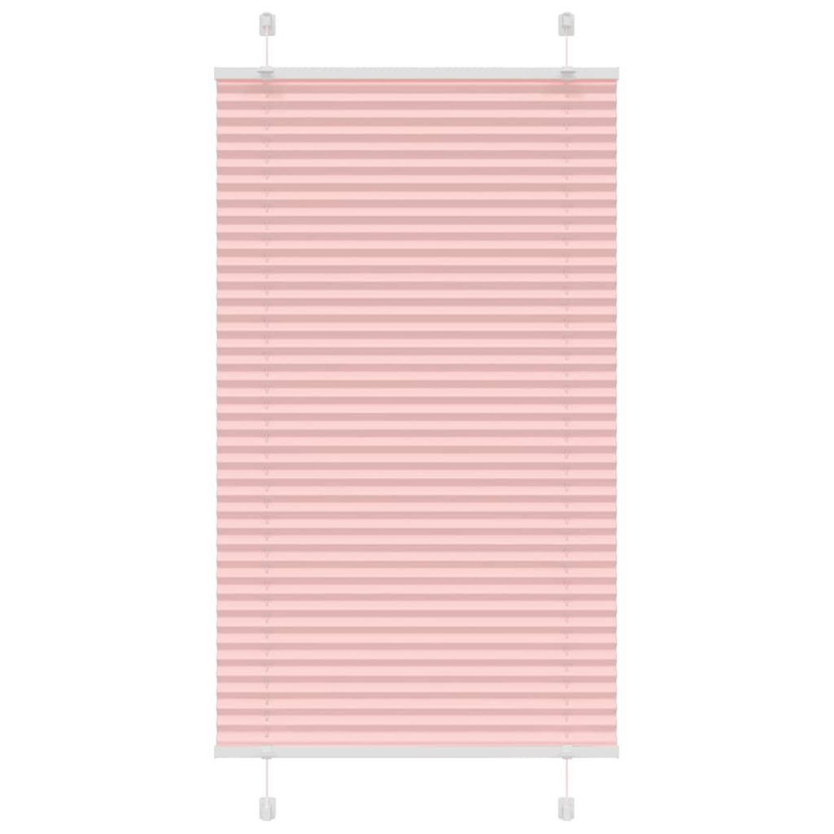 VIDAXL Store plisse rose 75x100 cm largeur du tissu 74,4 cm polyester
