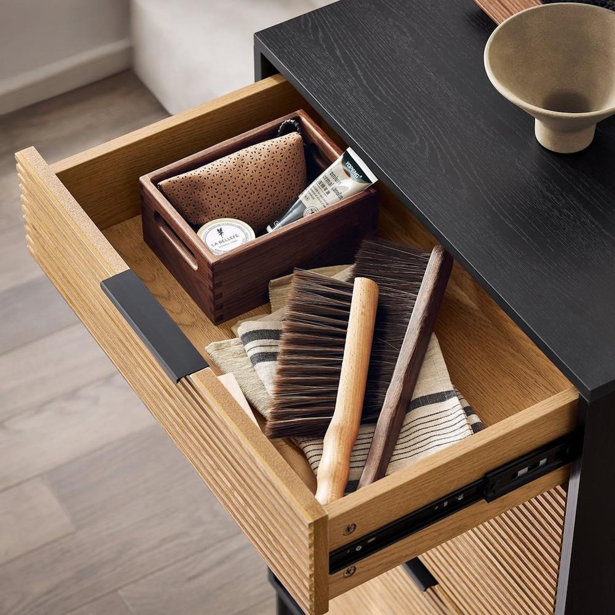 SOBUY SoBuy - Banc de rangement à chaussures avec 2 tiroirs - Chêne Clair - 64x40x115cm - HFSR03-SCH